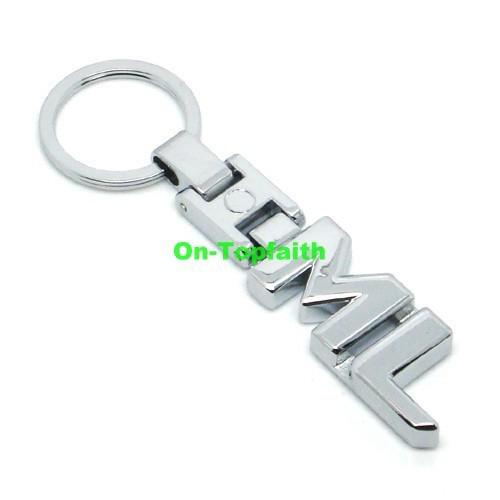 Pendant keychain key chain ring chrome for mercedes benz mlml350 ml450 ml63 amg