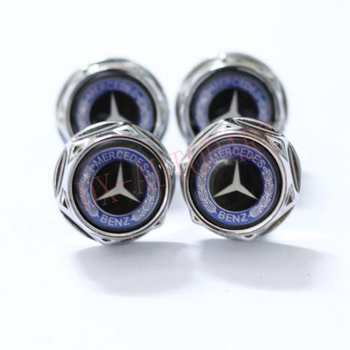 4 pcs new metal license plate frame bolt screws fits for mercedes benz style