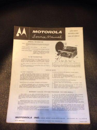 1956 ford thunderbird motorola radio service manual 69ms superheterodyne rare