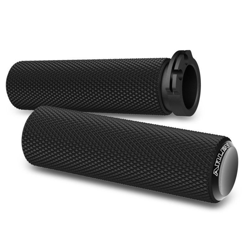 Arlen ness black knurled fusion hand grips for 2008-2012 harley touring