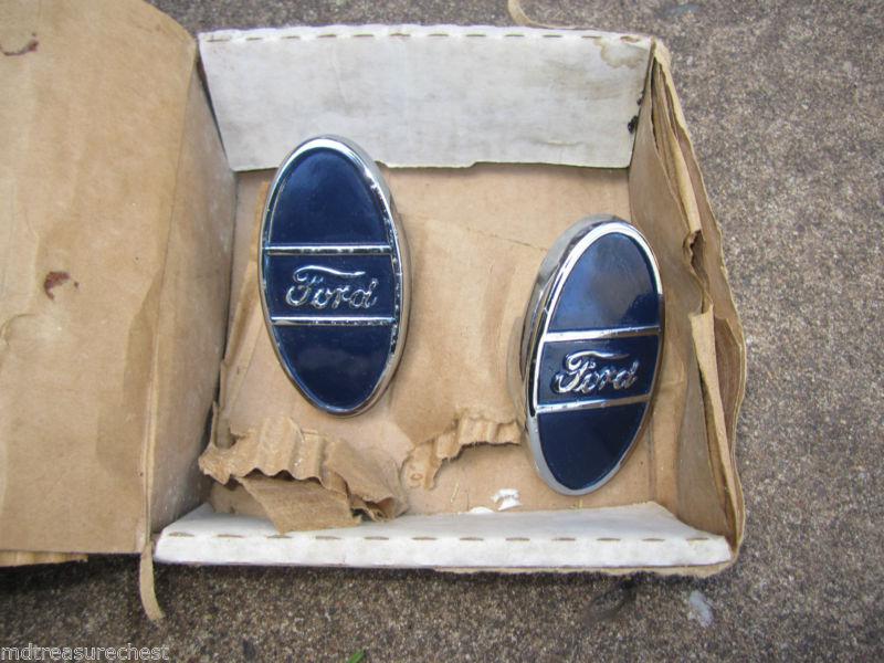 Ford model a bumper clamp mounts ford script emblem unused