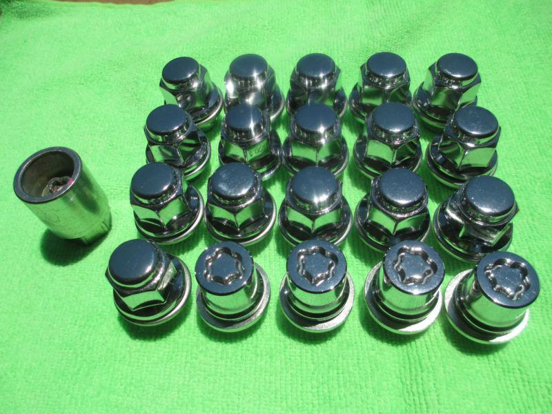 20- brand new chrome lug nuts and locks 12x1.5 lexus ls430/is250/gs300/rx350 