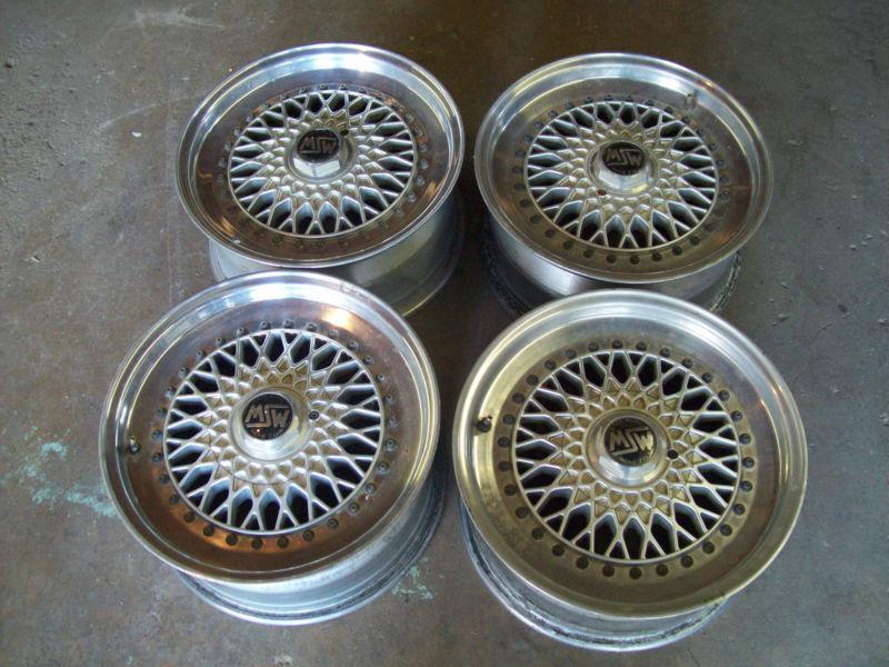 Rare oz racing vega msw rims wheels 16" bmw e24 m6 m5 635csi