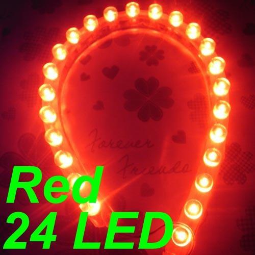 Red waterproof flexible 12v 24 led car lights car led