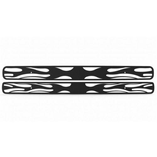 Chevy s10 98-04 black horizontal flame front metal grille trim cover insert