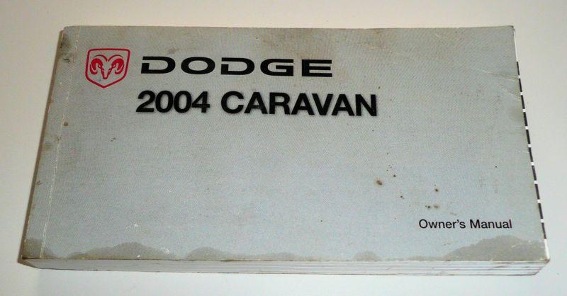 2004 04 dodge caravan factory owners manual … free shipping