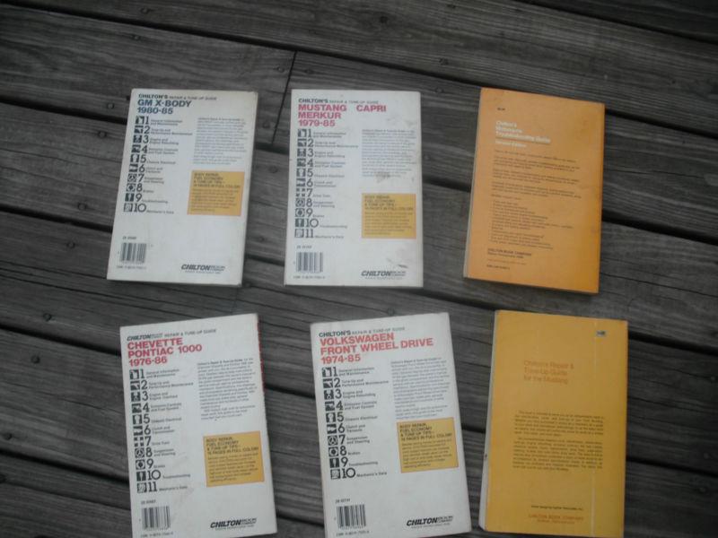 Chiltons repair manuals multiple (6) ford chevy pontiac vw motorcycle