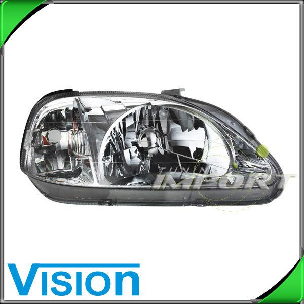 Passenger right side headlight lamp assembly replacement 1999 2000 honda civic