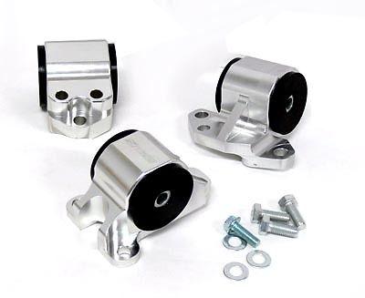 Obx engine mount kit 92-95 civic 94+ integra b16a b18c (silver)