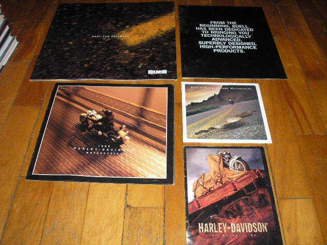 Harley davidson buell motorcycle brochure lot 1995, 1996, 1997 