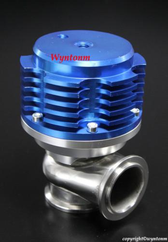 44mm turbo stainless steel adjustable wastegate waste gate 26 to 30 psi blue