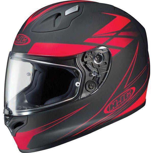 Flat black/red xs hjc fg-17 force full face helmet