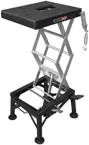 New msr hi-jack motocross/dirtbike stand steel frame, black, 14" to 33" tall