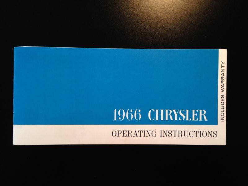 1966 chrysler owner manual in original plastic case