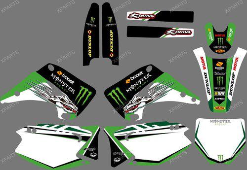 Team graphics & backgrounds decals for kawasaki kx125 kx250  2009 10 11 12