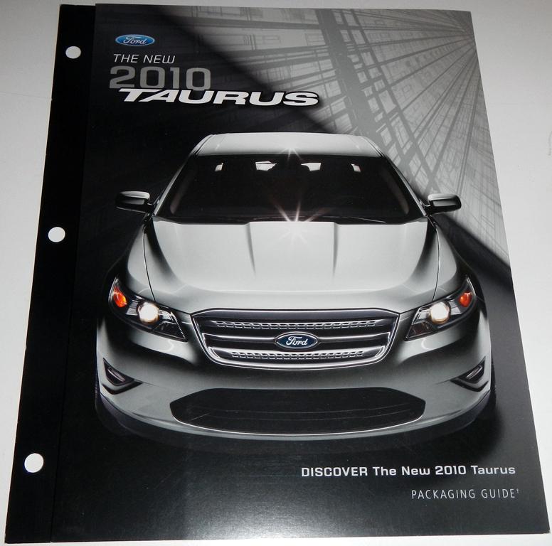 2010 ford taurus packaging guide brochure