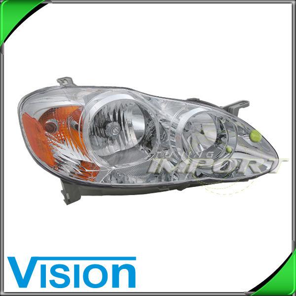 Passenger right side headlight lamp assembly new 2005-2008 toyota corolla ce le