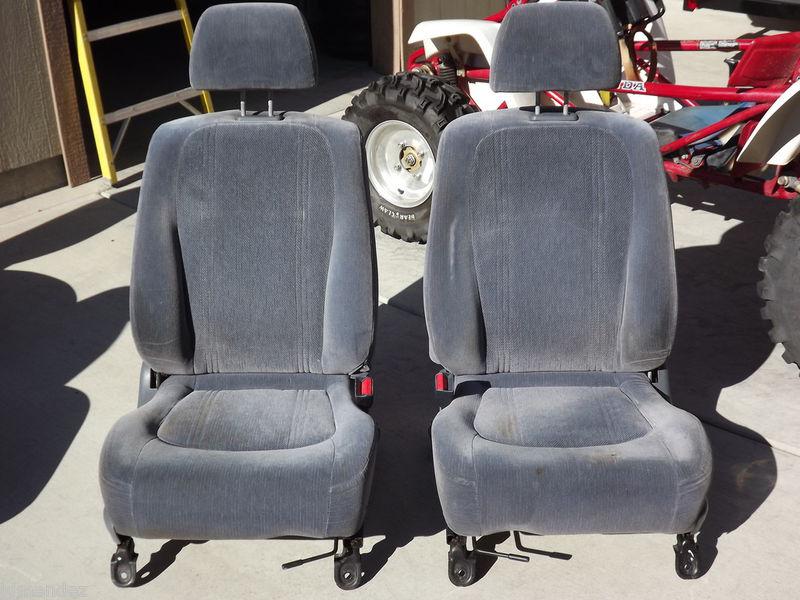 00 honda accord oem front seats l & r light blue type c