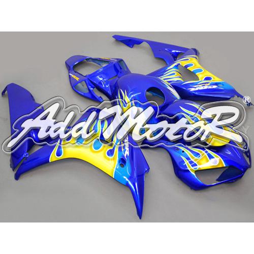 Injection molded fit fireblade cbr1000rr 06 07 yellow flames fairing 16n53