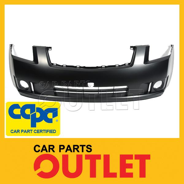 07 08 09 sentra 2.0l front bumper cover capa certified primered black w/fog hole