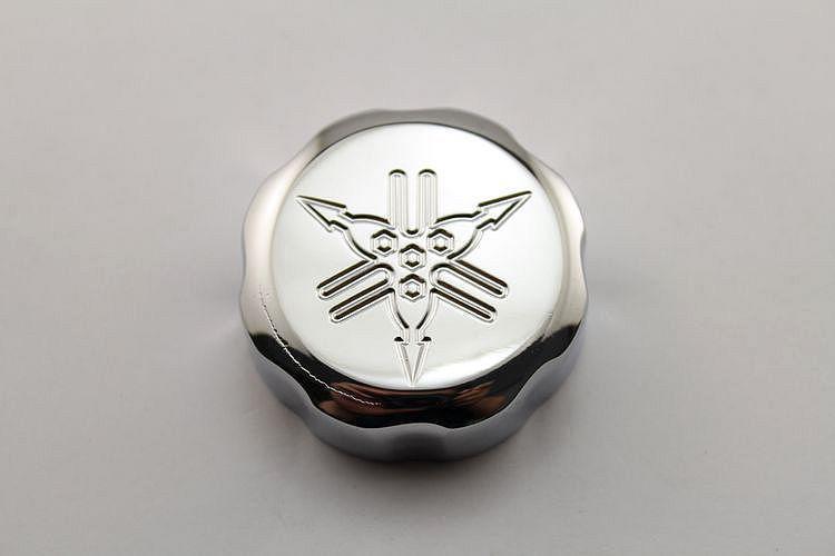 Chrome brake fluid reservoir cap for yamaha yzf r6 03-05 r6s 06-08 r1 04-08