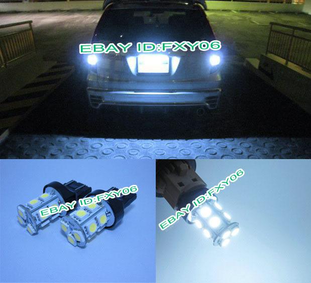 2x white 13smd led backup reverse light bulb of t20/7440/7443 back-up light 7440