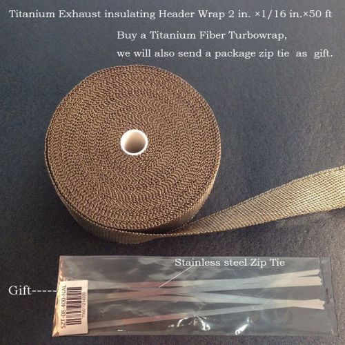 Exhaust header turbo manifold high temp heat wrap 50mm×1.6 mm×15m titanium 2015