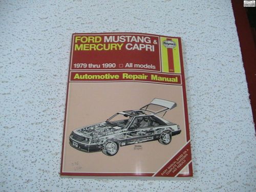 Ford mustang &amp; mecury capri  haynes manual  1979 -1990