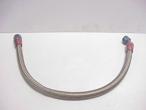 34&#034; aeroquip stainless steel hose w/-12 an 45° &amp; straight reusable fittings  j73