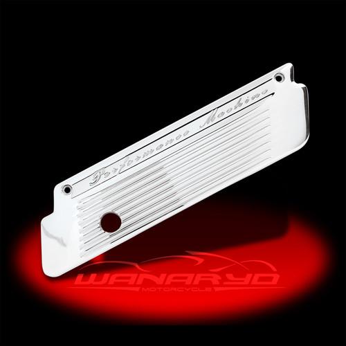 Performance machine fluted chrome latch covers for harley touring models