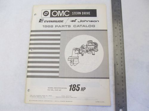 1968 omc stern drive parts catalog 185 hp ku-16c kue-16c