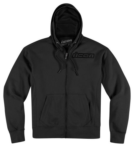 Icon upper slant mens zip hoody black