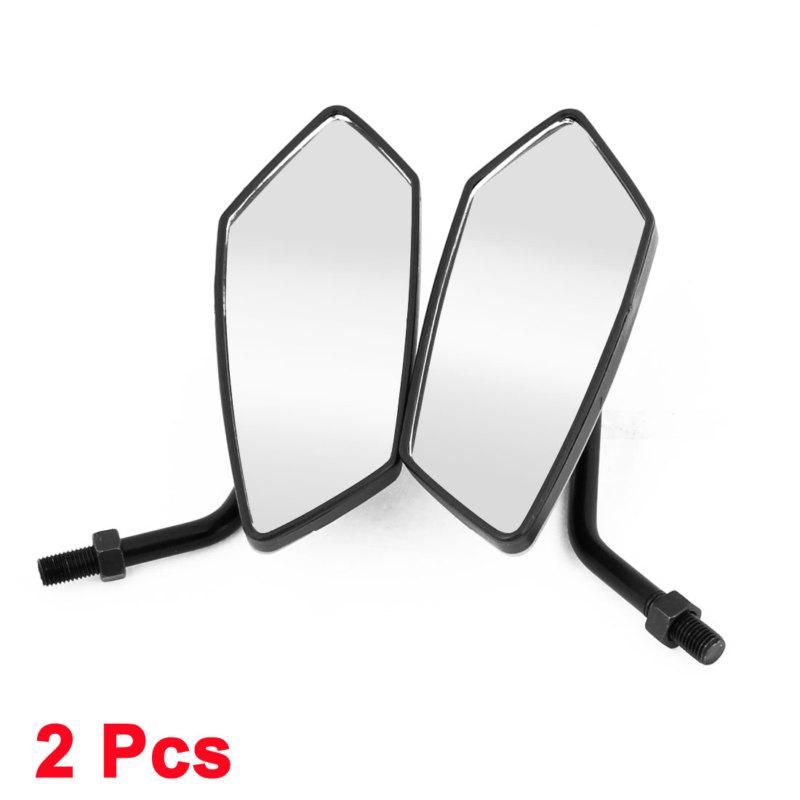 Motorcycle blind spot rear view mirror black gold tone 2 pcs