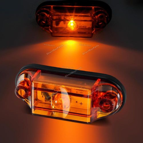 Sealed, mini rectangular trailer clearance, side marker light amber single led