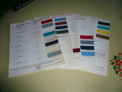 1960 chevrolet dupont delux color chip paint sample - vintage