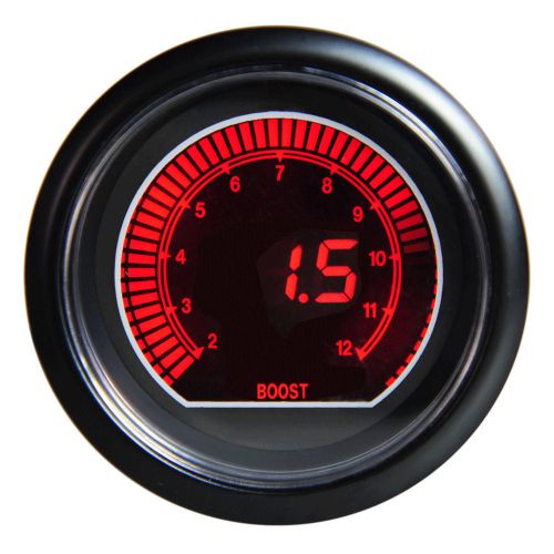 Auto car motor 2.5&#034; 60mm digital color analog lcd boost bar meters racing gauge