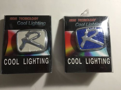 R badge with indiglow lighting for honda and acura  (sold as each, select co