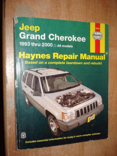 1993-2000 jeep grand cherokee service manual shop book haynes repair 99 98 97 96