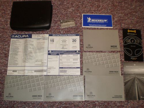 2008 acura mdx complete suv owners manual books nav guide window label case all