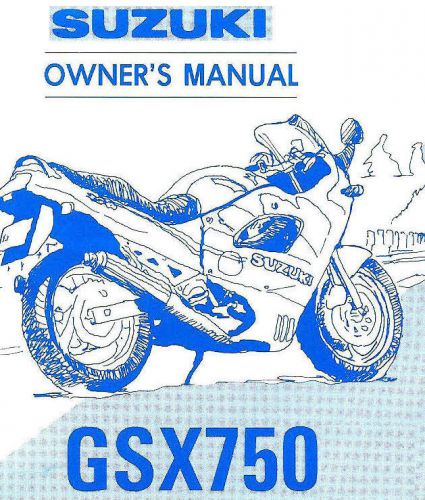 1994 suzuki gsx750f katana 750 motorcycle owners manual -gsx 750 f katana