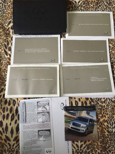 2005 infinity fx45 / 35 owners manual w/ case &amp; navigation book free same day sh