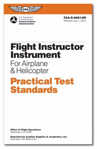 Asa practical test standards (pts) - flight instructor instrument - 8081-9d
