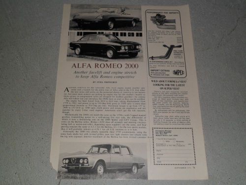 1971 alfa romeo 2000 ad / article