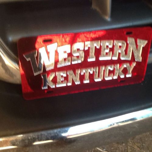 Western ky . chrome mirrored acrylic license plate