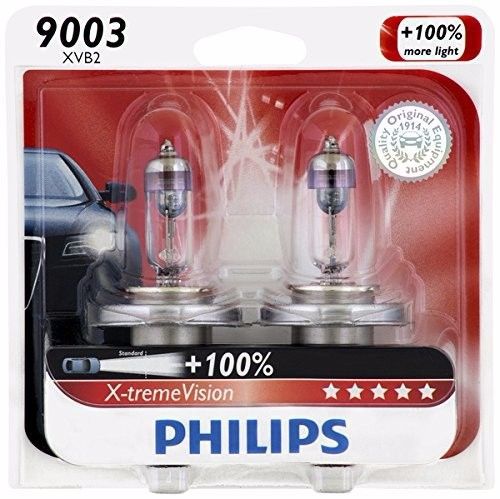 Philips 9003 x-tremevision upgrade headlight bulb, 2 pack