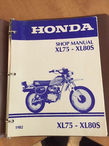 Honda xl75 xl80s 1982 shop manual