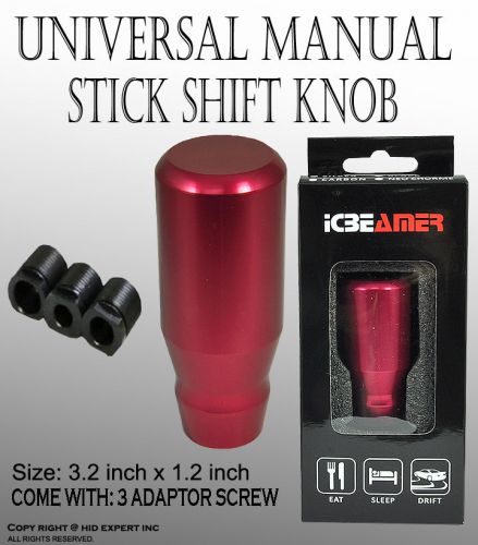 Icbeamer new aluminum red alloy manual transmission car shift knob #zc185