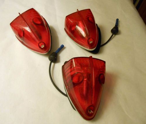 Lot of 3 weldon red 5020 marker lights