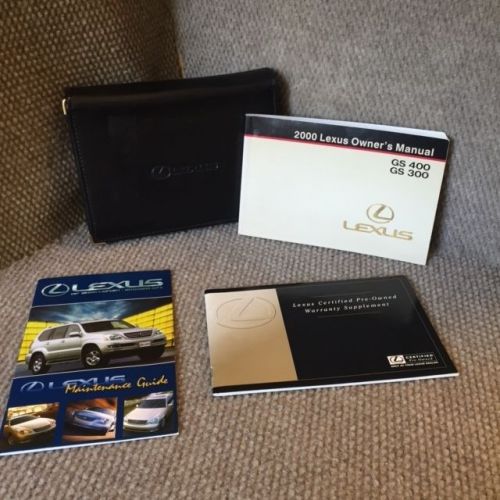 2000 lexus gs300 gs430 oem owners manual set with warranty guides and case