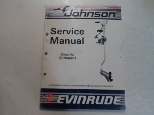 1988 johnson evinrude electric outboards service repair shop manual stained oem